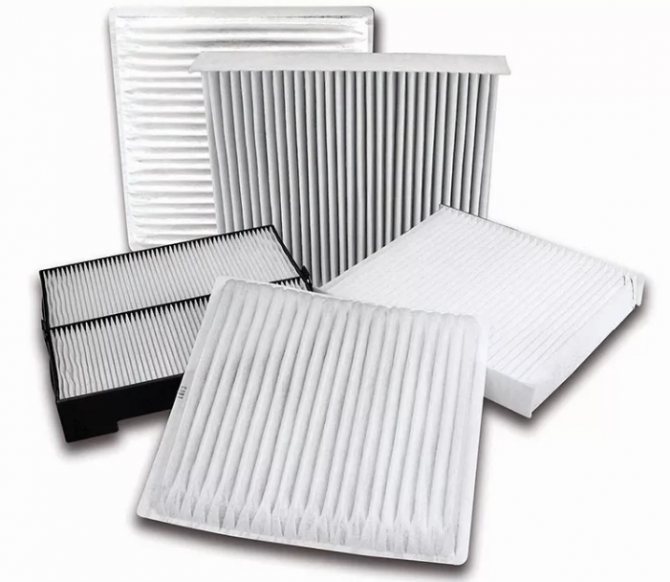 Какие существуют виды фильтров салона