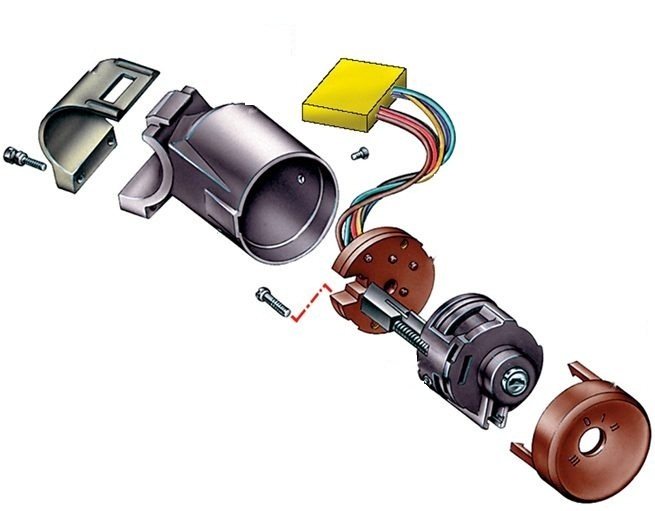 Схема устройства замка